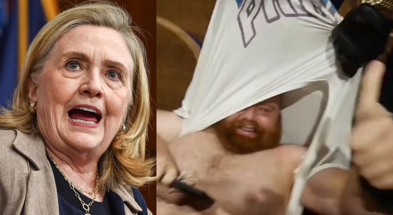 Alex Rosen Gets Literally Dragged Out of Rally for Asking Crooked Hillary About Epstein Island