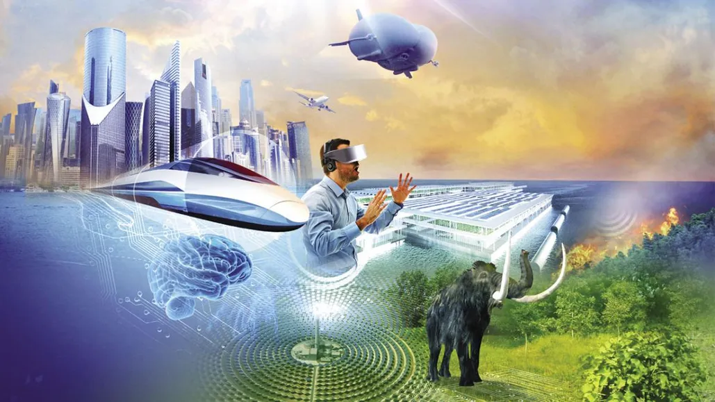 Futuristic technology concept with innovative devices
