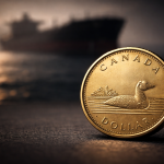 canadian dollar hits one month high iran strait news why coin with blurred oil tanker background