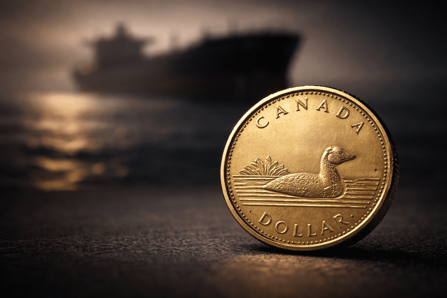 canadian dollar hits one month high iran strait news why coin with blurred oil tanker background