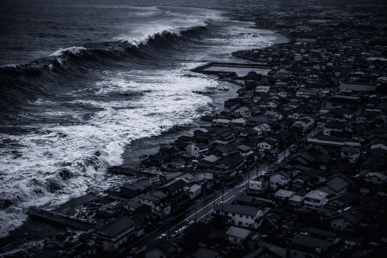 Japan earthquake tsunami warning coastal impact zone