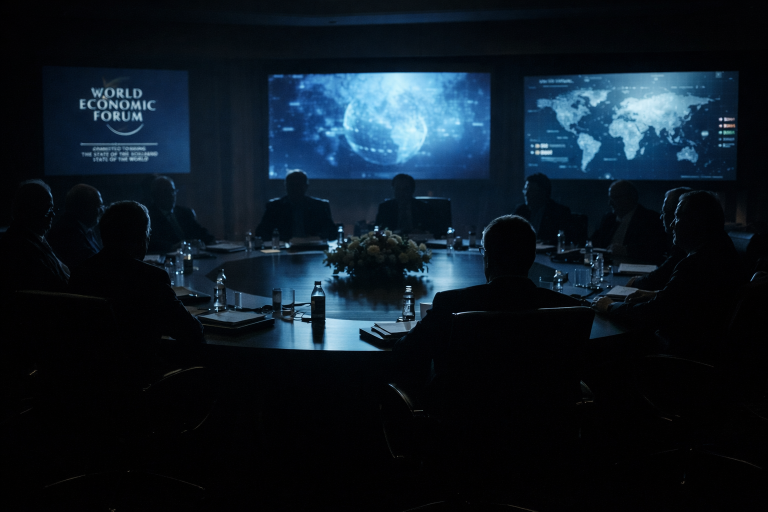 Klaus Schwab global governance remarks discussed at elite global summit