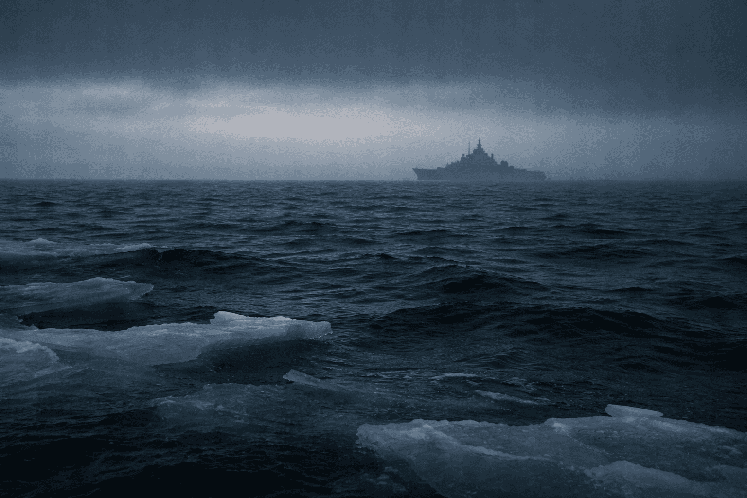 Russia Barents Sea rocket test zones 2026 Arctic military waters with distant naval presence