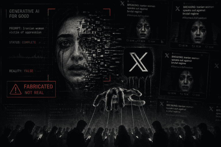 AI-generated fake video of Iranian woman deepfake propaganda