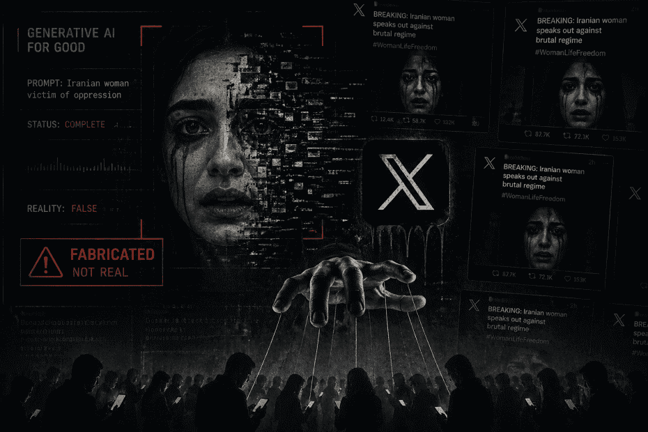 AI-generated fake video of Iranian woman deepfake propaganda