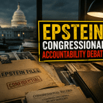 Epstein congressional accountability debate and political investigation documents in Washington offices