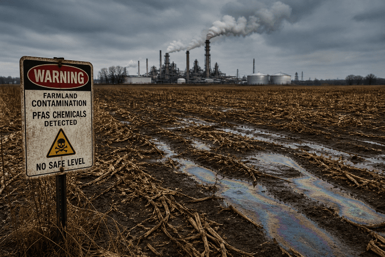 farmland contamination from forever chemicals affecting agriculture