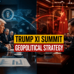 Trump Xi summit geopolitical tension trade and diplomacy visual analysis
