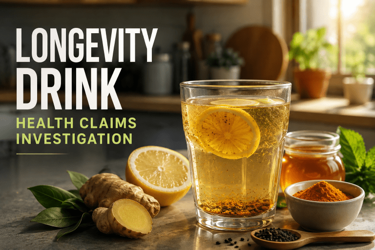 longevity drink health claims investigation