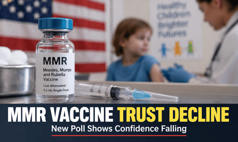 MMR vaccine trust decline in America as public confidence falls amid rising measles cases and changing U.S. childhood vaccine policy.