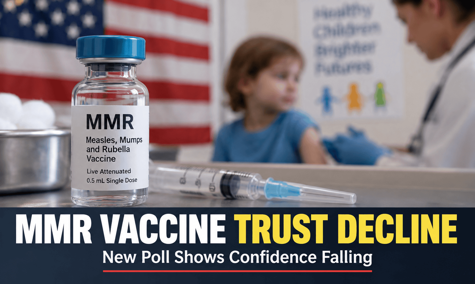 MMR vaccine trust decline in America as public confidence falls amid rising measles cases and changing U.S. childhood vaccine policy.