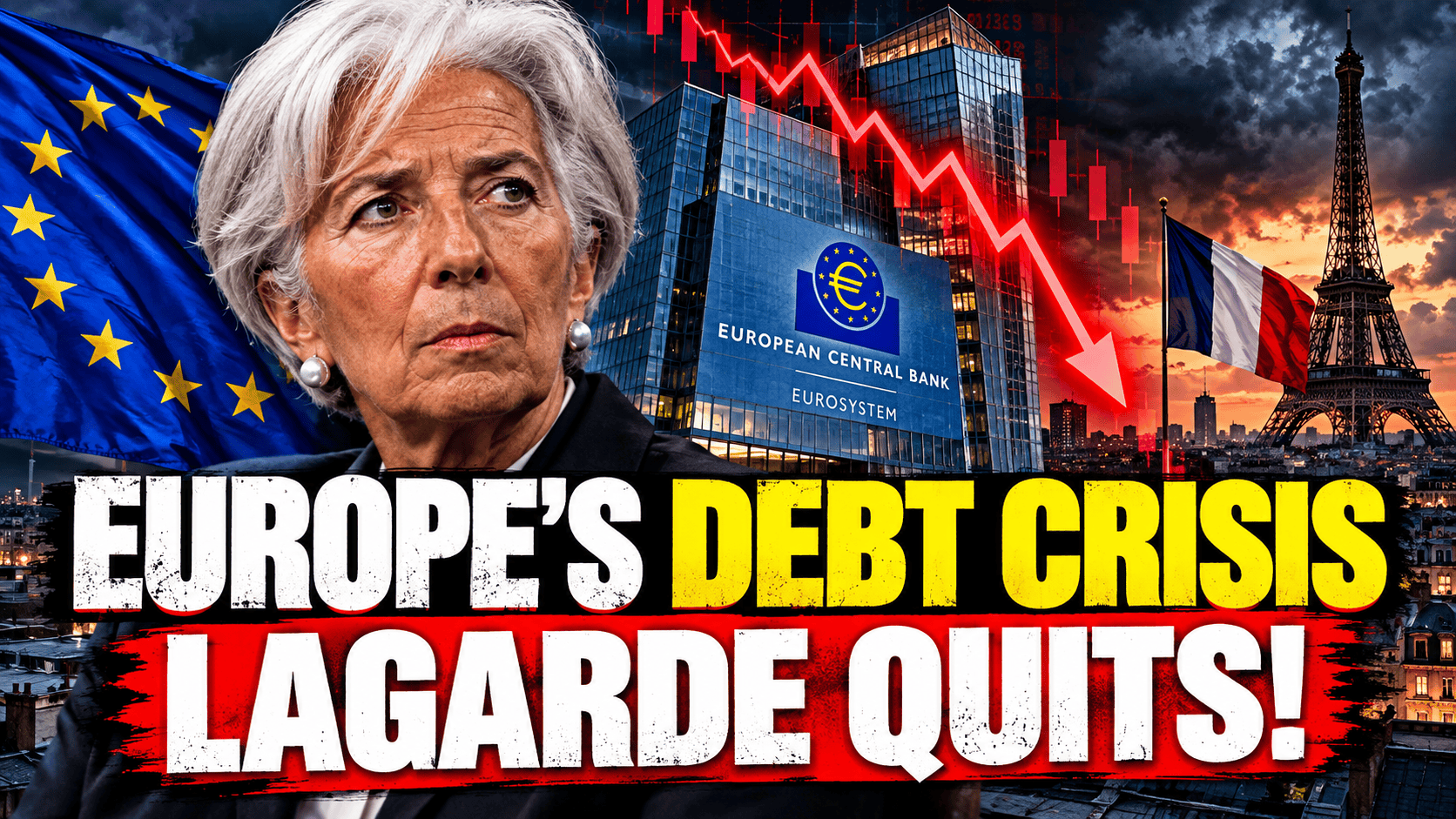 Christine Lagarde ECB resignation amid France debt turmoil and rising European borrowing costs