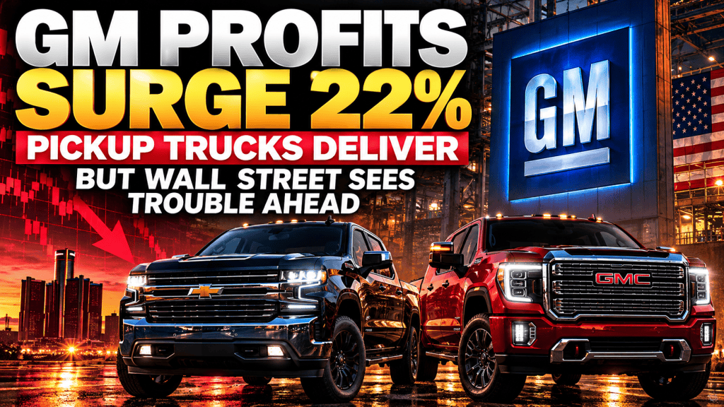 GM profits 2026 rise 22 percent as Chevrolet and GMC pickup trucks drive earnings