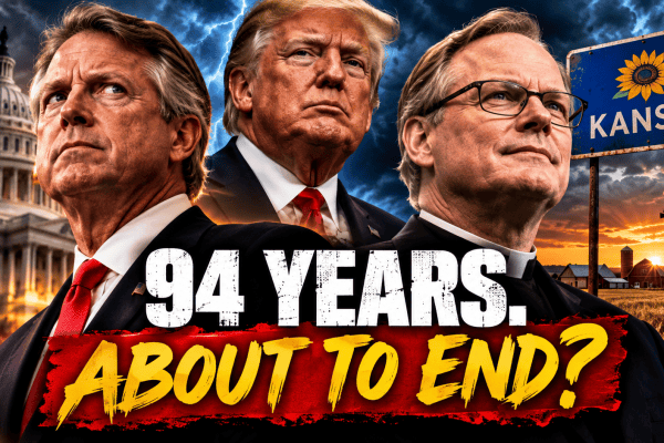 Kansas Senate election 2026 featuring Roger Marshall, Adam Hamilton and Donald Trump