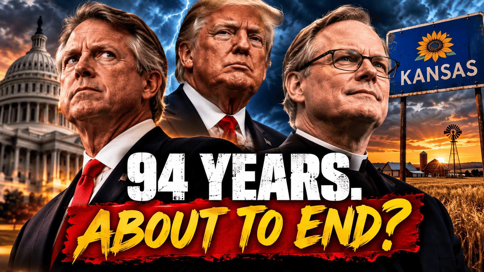 Kansas Senate election 2026 featuring Roger Marshall, Adam Hamilton and Donald Trump