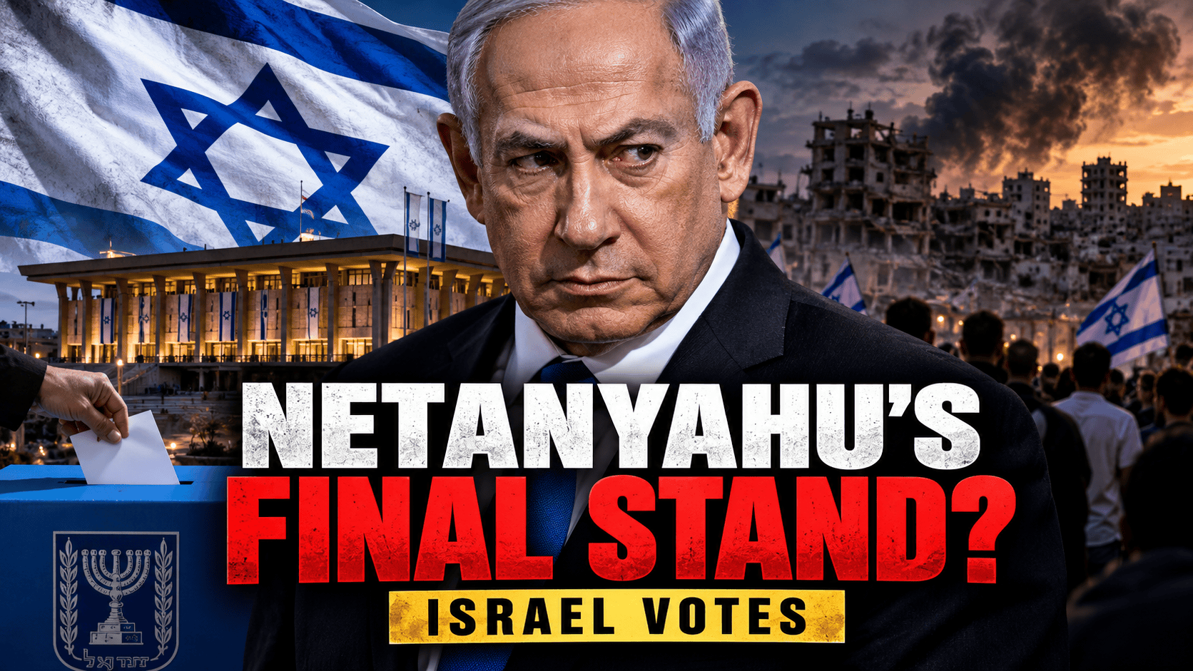 Benjamin Netanyahu faces a critical Israeli election as voters decide the country's political future following years of war and controversy.