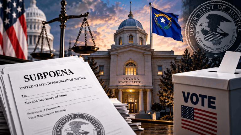 Nevada election subpoenas 2026 controversy involving federal voter investigations and election officials