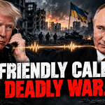 Donald Trump and Vladimir Putin depicted during a diplomatic telephone call amid continuing war in Ukraine and controversy over Russian diesel sanctions.